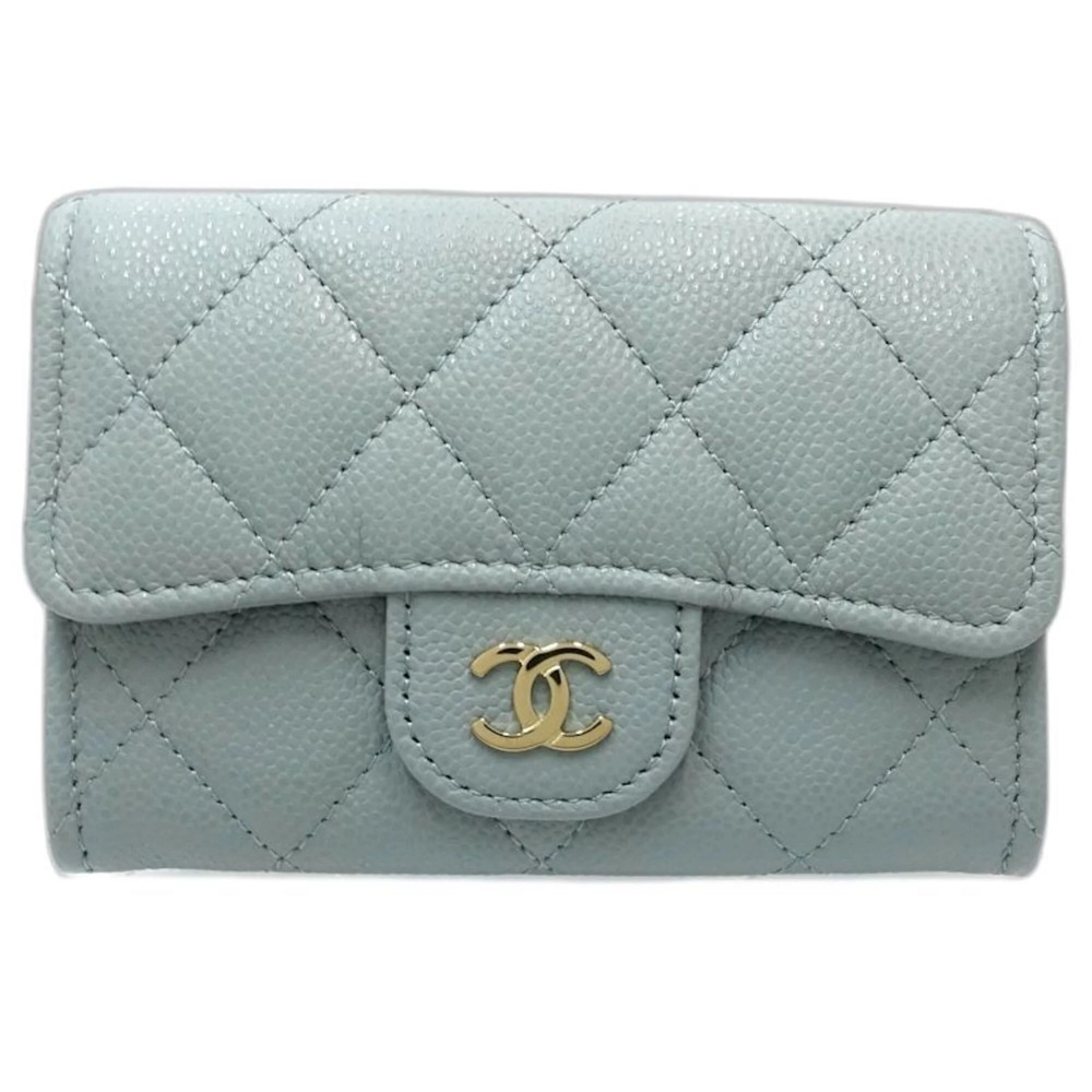 CHANEL Green Caviar Leather Wallet - Picture 1 of 11